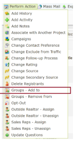 Lasso CRM Group Add To